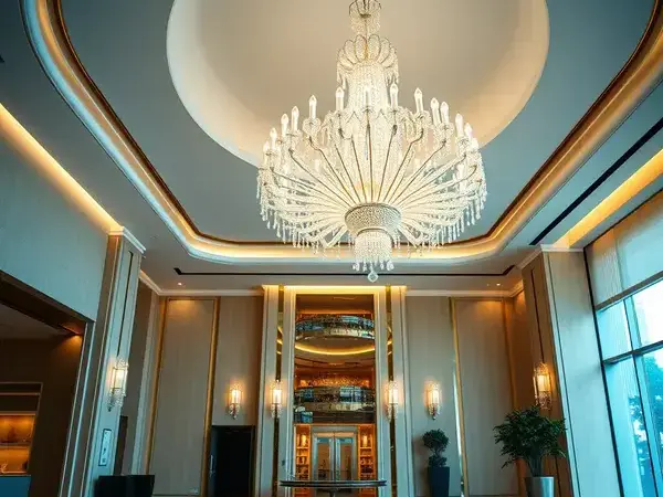 Hotel lobby chandelier